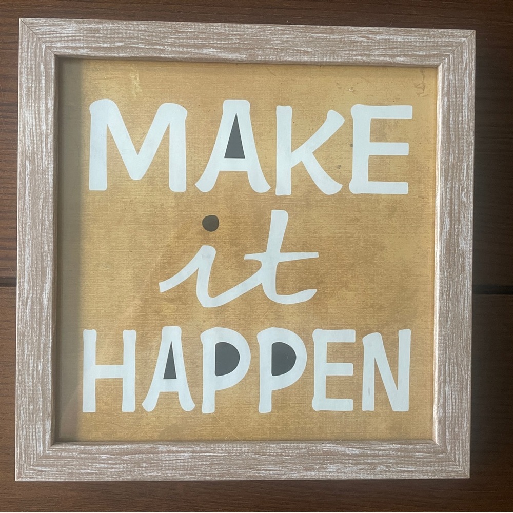 Framed Motivational Quote: Make it Happen